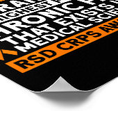 CRPS is gerangschikt als de hoogste pijn RSD CRPS  Poster (Hoek)