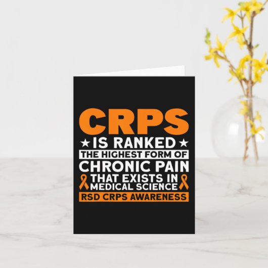 CRPS is gerangschikt de hoogste pijn RSD CRPS bewu Kaart (Gele Bloem)