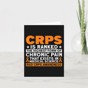 CRPS is gerangschikt de hoogste pijn RSD CRPS bewu Kaart