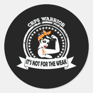 CRPS Krijger  Niet Voor De Zwakken Oranje Lint Bew Ronde Sticker