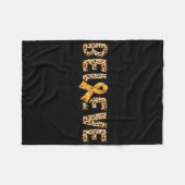 CRPS Leopard Print Oranje lint Ondersteuning Geloo Fleece Deken (Voorkant (Horizontaal))