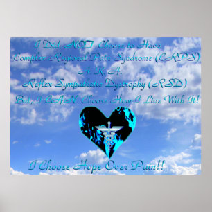 CRPS / RSD Ik kies Hoop op Pain Blue Sky & Clou Poster