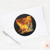 CRPS/RSD Onze levens leiden en de vlammen bestrijd Ronde Sticker (Envelop)