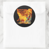 CRPS/RSD Onze levens leiden en de vlammen bestrijd Ronde Sticker (Tas)