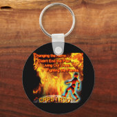 CRPS/RSD Onze levens leiden en de vlammen bestrijd Sleutelhanger (Voorkant)
