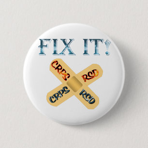 CRPS / RSD repareren het! Band-steun X Ronde Button 5,7 Cm