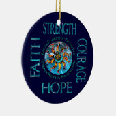 CRPS RSD Sterkte Courage Hope Faith Ornament (Rechts)