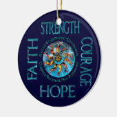 CRPS RSD Sterkte Courage Hope Faith Ornament (Links)