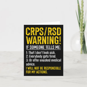 CRPS RSD Waarschuwing CRPS Bewustzijn Overlevende Kaart
