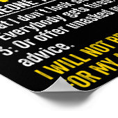 CRPS RSD Waarschuwing CRPS Bewustzijn Overlevende Poster (Hoek)