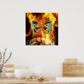 CRPS RSD Warrior Survior Ribbon Butterfly Earth Poster (Keuken)