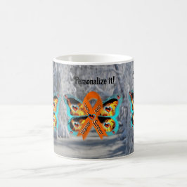 CRPS RSD Warrior Survivor Ribbon Butterfly Fire Koffiemok