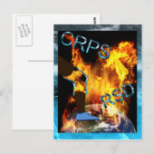 CRPS/RSD World 'a Fire AM Blazing Knee Briefkaart (Voorkant / Achterkant)
