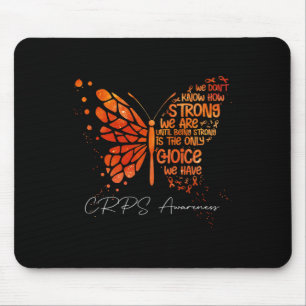 CRPS Vlinder Oranje Lint CRPS Awareness Muismat