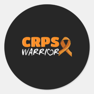 CRPS Warrior Complex Regional Pain Syndrome Oranje Ronde Sticker