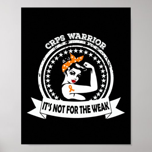 CRPS Warrior niet voor de zwak Oranje lint bewust Poster (Voorkant)