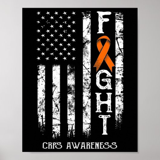 CRPS Warrior US Flag RSD CRPS Bewustzijn Poster (Voorkant)