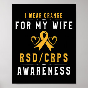 CRPSRSD Bewustzijn Oranje lint T-shirt cadeau voor Poster