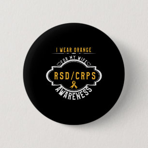 CRPSRSD Bewustzijn Oranje lint T-shirt cadeau voor Ronde Button 5,7 Cm