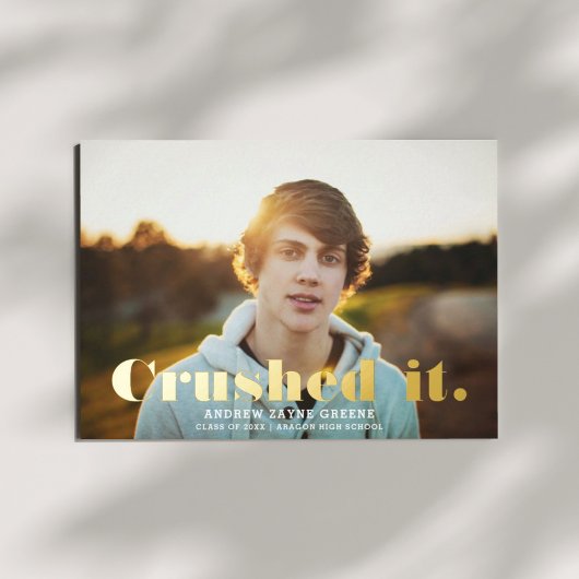 Crritsfun Modern Typografie | AFSTUDEREN REAL Folie Uitnodiging