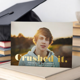 Crritsfun Modern Typografie   AFSTUDEREN REAL Folie Uitnodiging