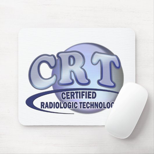 CRT CERTIFIFIED RADIOLOGIC TECHNOLOGIST BLAUW LOGO MUISMAT (Met muis)