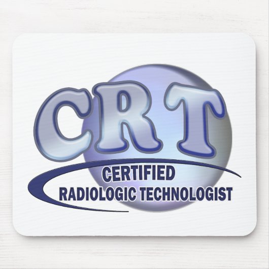 CRT CERTIFIFIED RADIOLOGIC TECHNOLOGIST BLAUW LOGO MUISMAT (Voorkant)