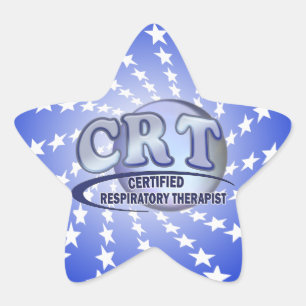 CRT CERTIFIFIED RESPIRATORY THERAPIST BLUE LOGO STER STICKER