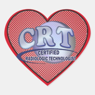 CRT-GECERTIFICEERDE RADIOLOGISCHE TECHNOLOGE BLUE  HART STICKER