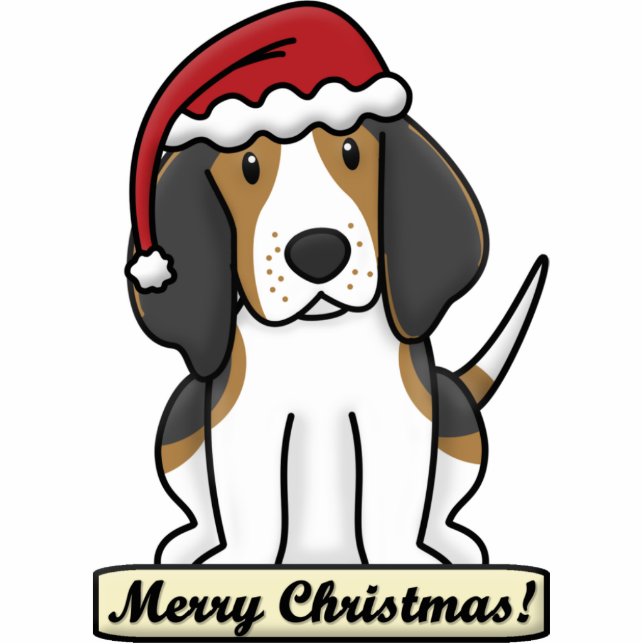 Crtn Treeing Walker Coonhound-kerstversiering Fotobeeldje Ornament (Voorkant)
