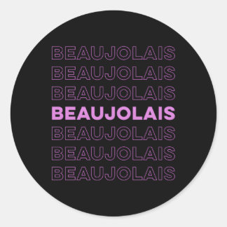 Cru Beaujolais Gamay Noir Natuurwijn Ronde Sticker
