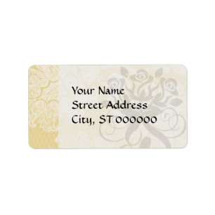 cru ecru floral elegant damask etiket