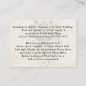 cru ecru floral elegant damask informatiekaartje (Achterkant)