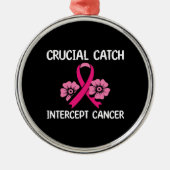 Cruciaal vangstonderscheppingskankercadeau voor vr metalen ornament (Voorkant)