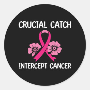 Cruciaal vangstonderscheppingskankercadeau voor vr ronde sticker