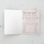 Crucified santa claus kerstkaart feestdagen kaart (Binnen)