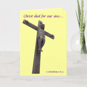 Crucifix Christus stierf voor onze zonden IV Feestdagen Kaart