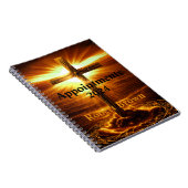 Crucifix Cross Golden Sunrise Notitieboek (Rechterzijde)