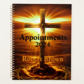 Crucifix Cross Golden Sunrise Planner (Voorkant)