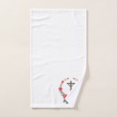 Crucifix en Flowers Bad Handdoek (Handdoek)