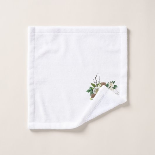 Crucifix en Flowers Bath Towel Set Bad Handdoek (Wasdoekje)