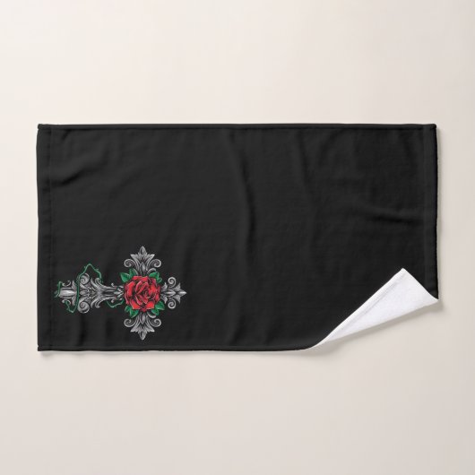 Crucifix en Roos Bath Towel Set Bad Handdoek (Handdoek)