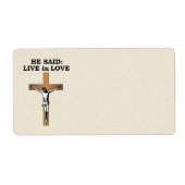 Crucifix Etiket (Voorkant)