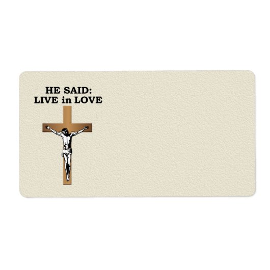 Crucifix Etiket (Voorkant)