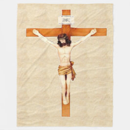 CRUCIFIX Fleece Deken