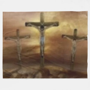 CRUCIFIX FLEECE DEKEN