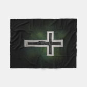 Crucifix Fleece Deken (Voorkant (Horizontaal))