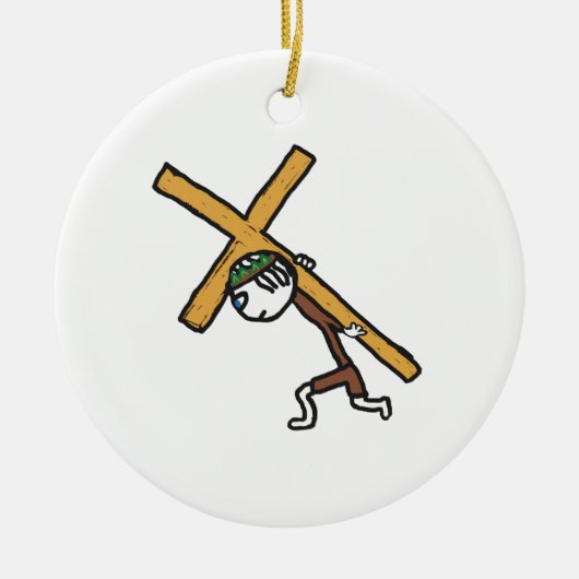 Crucifix Keramisch Ornament (Voorkant)