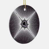 Crucifix-kerstfractal Keramisch Ornament (Rechts)