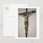 Crucifix (polychroomhout) briefkaart (Voorkant / Achterkant)